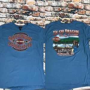 Harley Davidson US 129 Dragon Tallasee TN Motorcycle Graphic T‎ Shirt XL